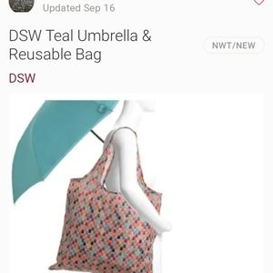 Upside-down dsw umbrella teal or peach